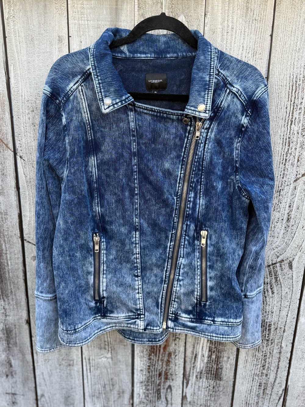 Liverpool Bradford Moto Denim Jacket XL | Like New